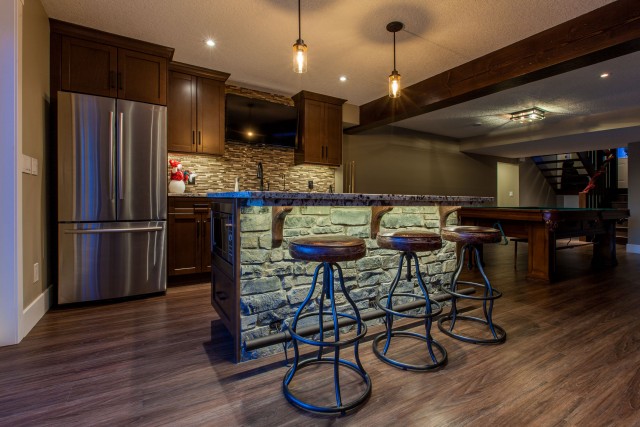 open plan kitchen/living area