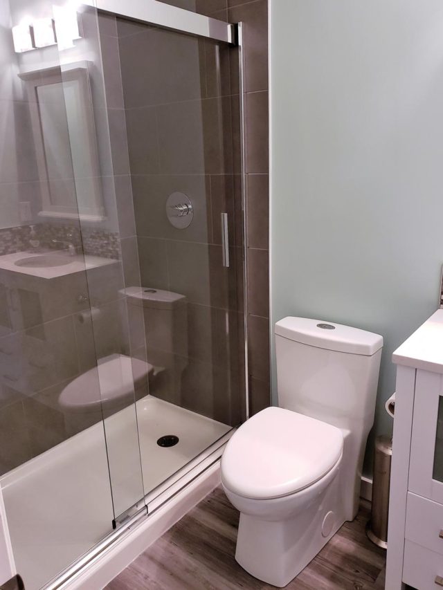 shower and toilet