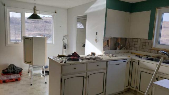 kitchen in process of makeover